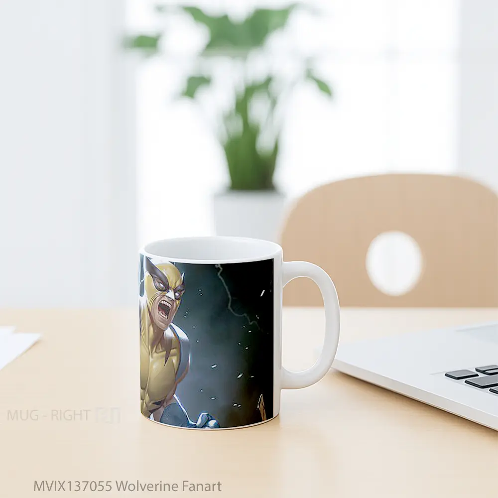Mug Wolverine Fanart Gelas Superhero - All-side / Desain