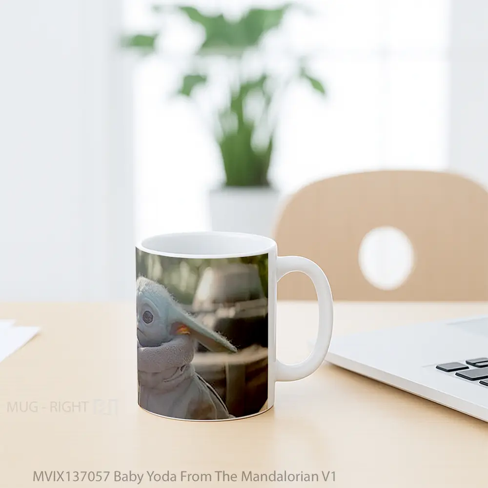Mug Baby Yoda From The Mandalorian V1 Gelas Star Wars - All-side / Desain