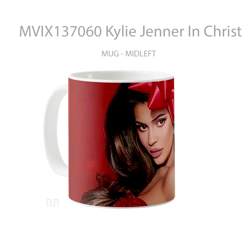 Mug Kylie Jenner In Christmas Gelas Selebriti - All-side / Desain