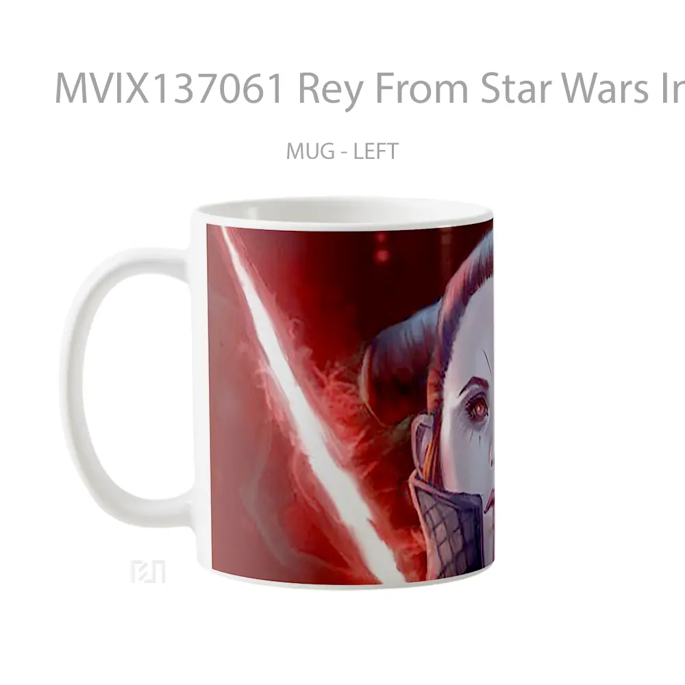Mug Rey From Star Wars In The Dark Side Gelas Star Wars - All-side / Desain