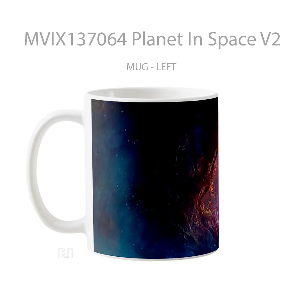 Mug Planet In Space V2 Gelas Astronomi - All-side / Desain