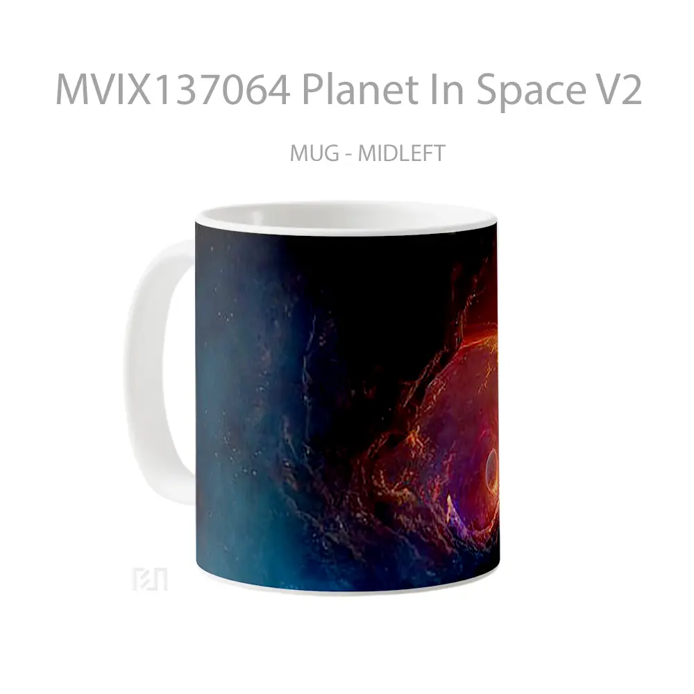 Mug Planet In Space V2 Gelas Astronomi - All-side / Desain