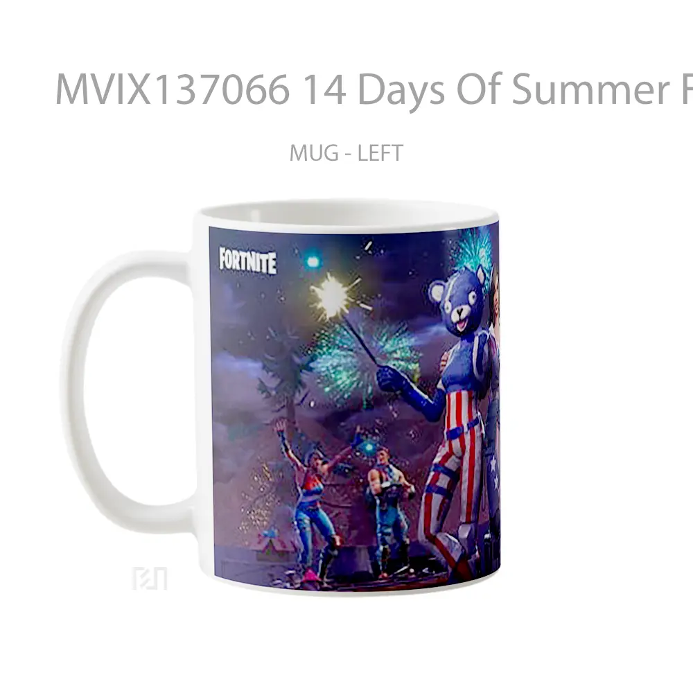 Mug 14 Days Of Summer Fortnite Cangkir Gamer - All-side / Desain