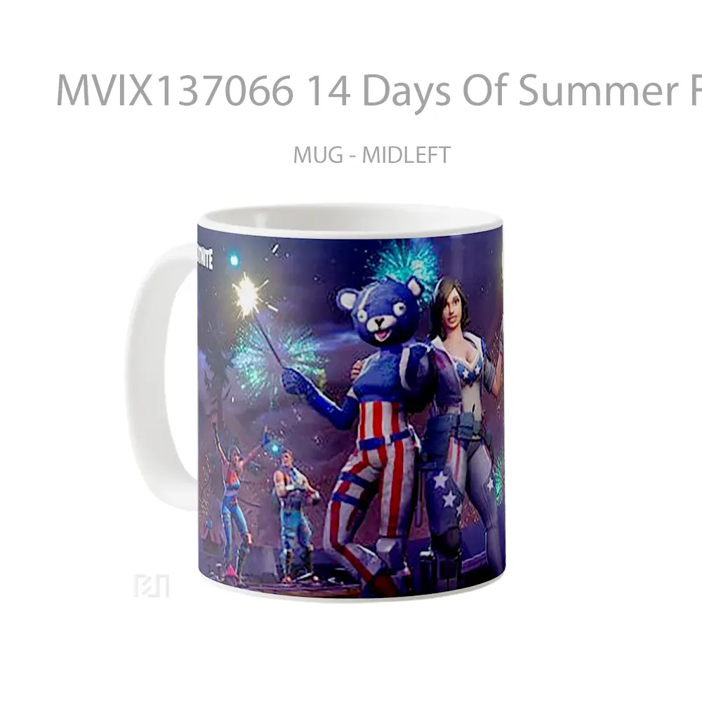 Mug 14 Days Of Summer Fortnite Cangkir Gamer - All-side / Desain