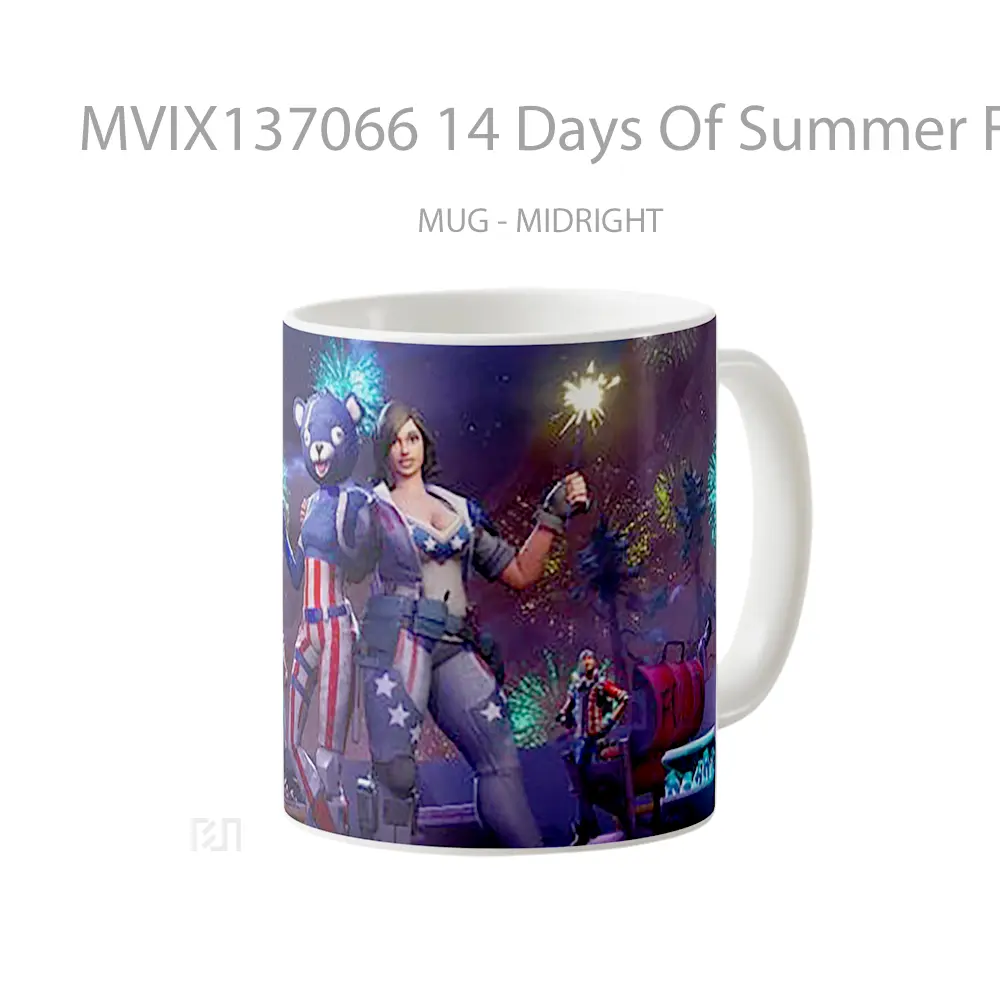 Mug 14 Days Of Summer Fortnite Cangkir Gamer - All-side / Desain