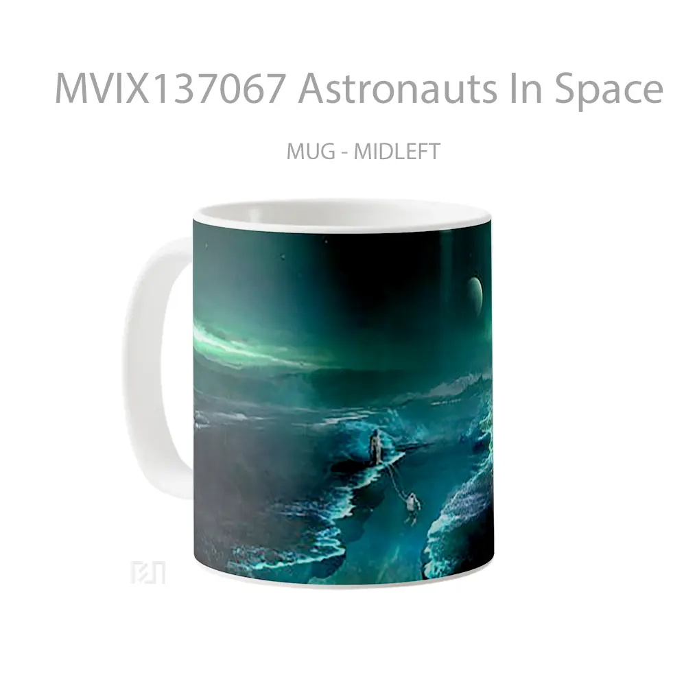 Mug Astronauts In Space Gelas Astronomi - All-side / Desain