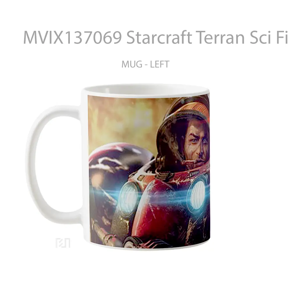 Mug Starcraft Terran Sci Fi Soldier Gelas Keramik Unik - All-side / Desain