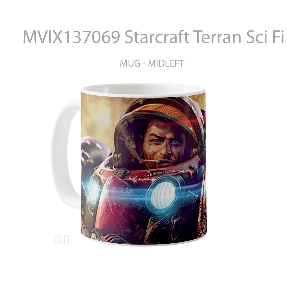 Mug Starcraft Terran Sci Fi Soldier Gelas Keramik Unik - All-side / Desain