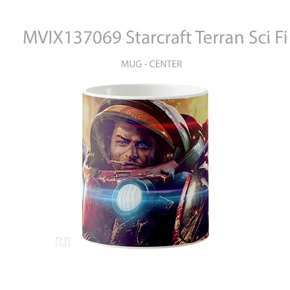 Mug Starcraft Terran Sci Fi Soldier Gelas Keramik Unik