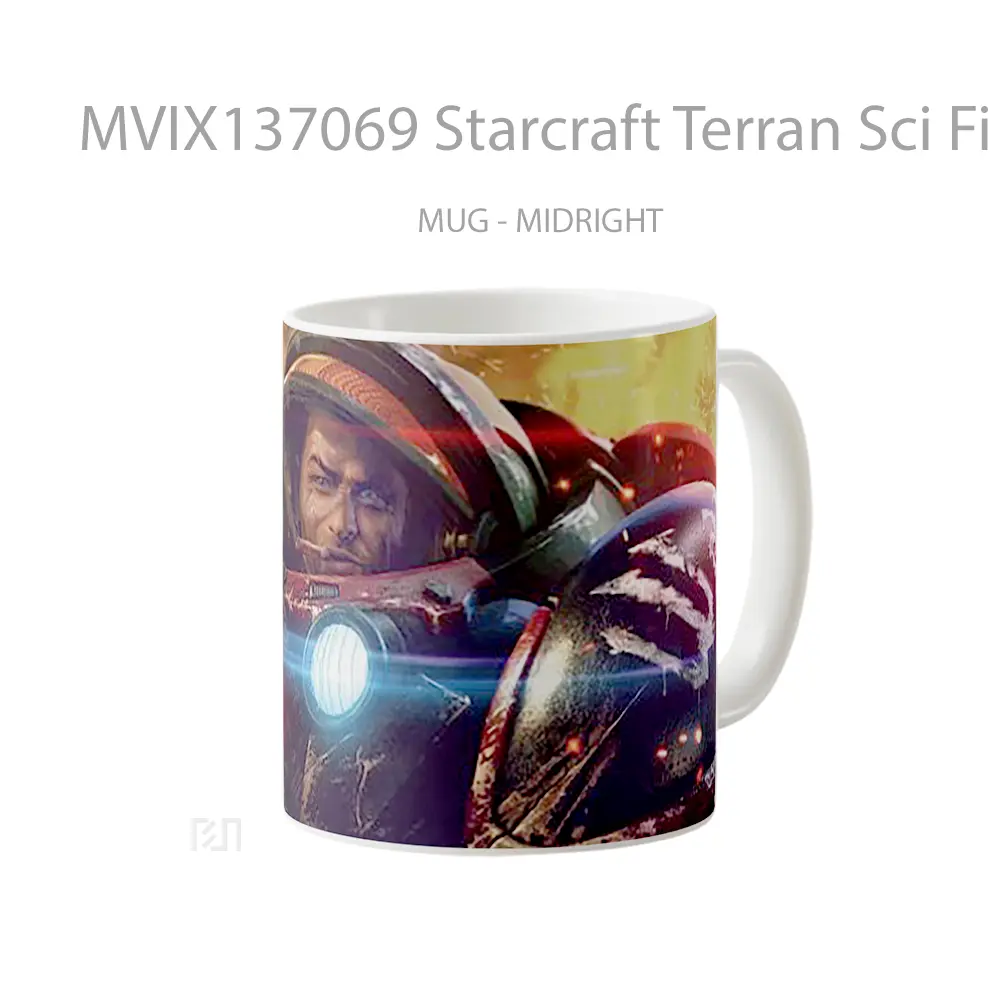 Mug Starcraft Terran Sci Fi Soldier Gelas Keramik Unik - All-side / Desain