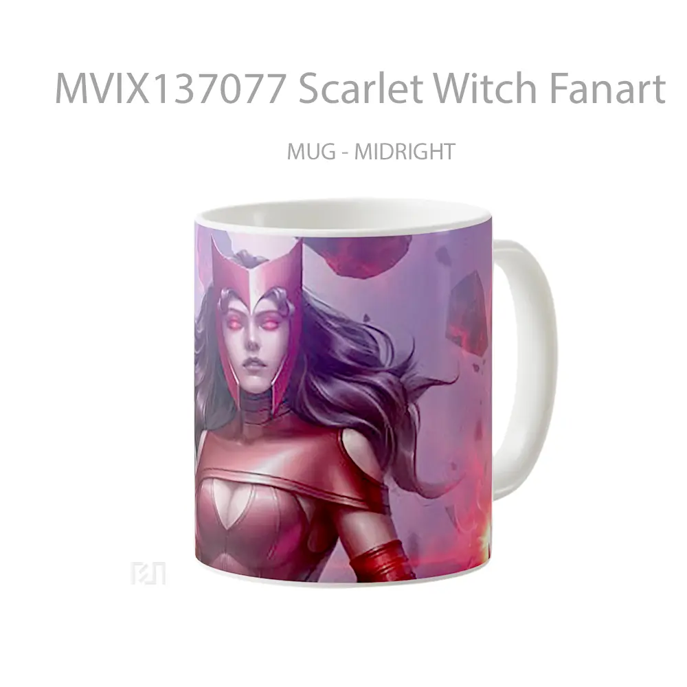 Mug Scarlet Witch Fanart Gelas Superhero - All-side / Desain