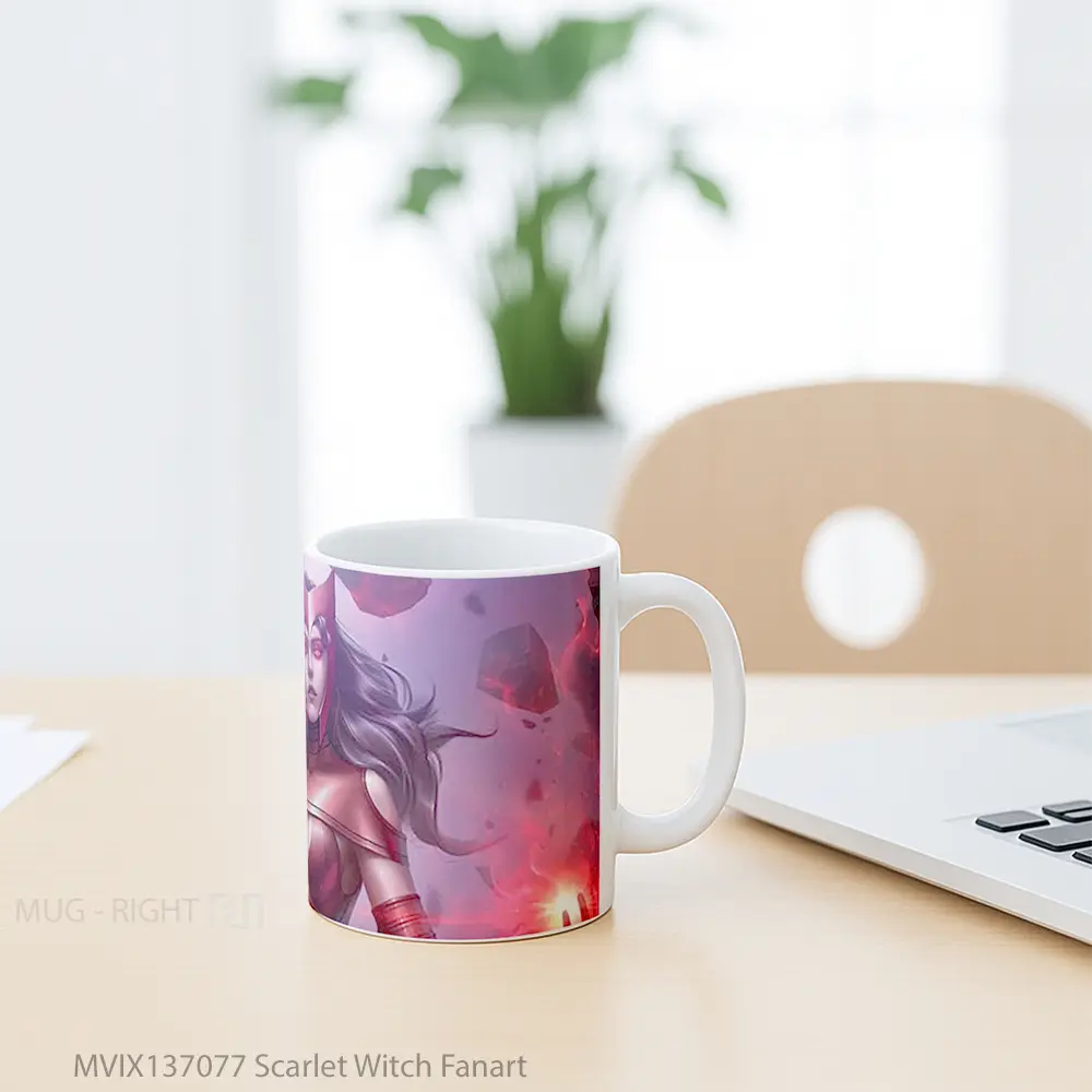 Mug Scarlet Witch Fanart Gelas Superhero - All-side / Desain