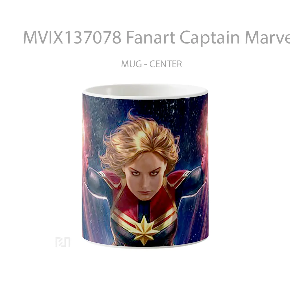 Mug Fanart Captain Marvel Gelas Superhero
