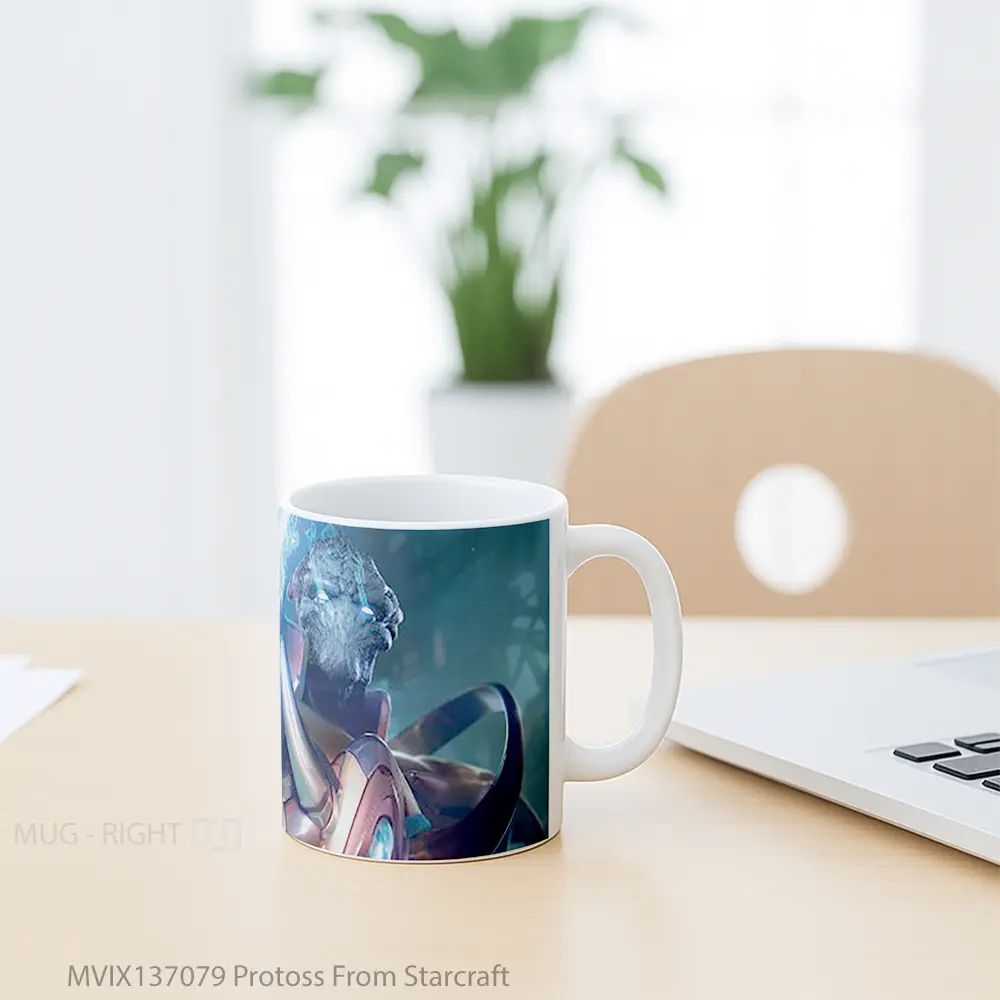 Mug Protoss From Starcraft Gelas Keramik Unik - All-side / Desain