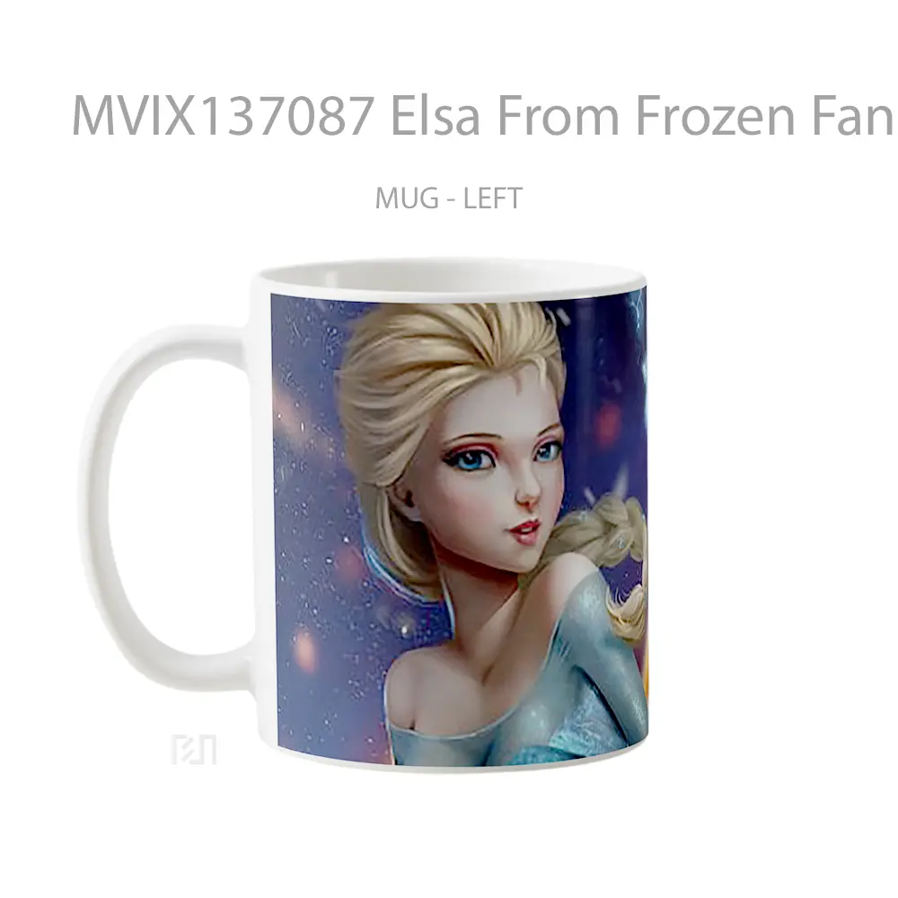 Mug Elsa From Frozen Fanart Gelas Keramik Unik - All-side / Desain