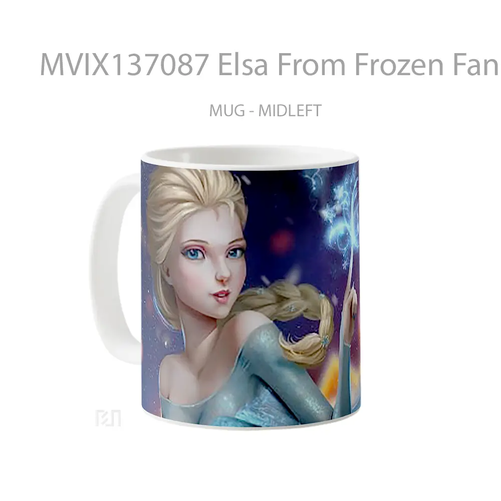 Mug Elsa From Frozen Fanart Gelas Keramik Unik - All-side / Desain