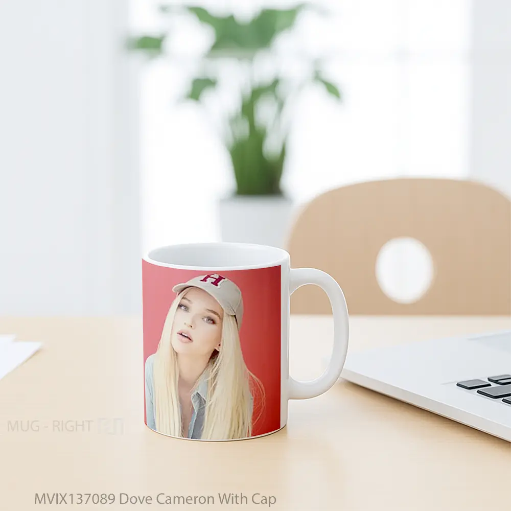 Mug Dove Cameron With Cap Gelas Keramik Unik - All-side / Desain