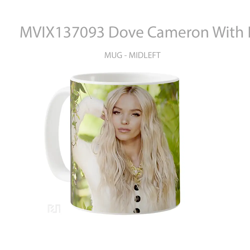 Mug Dove Cameron With Plants Gelas Keramik Unik - All-side / Desain