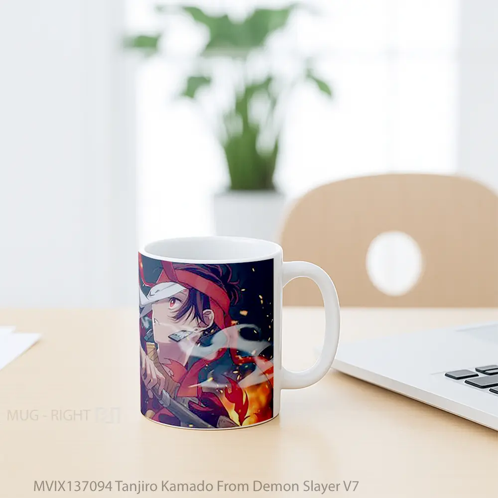 Mug Tanjiro Kamado From Demon Slayer V7 Cangkir Anime - All-side / Desain