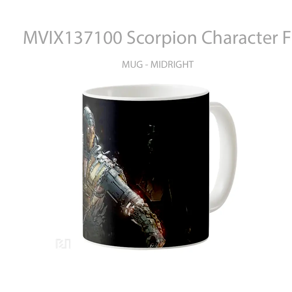Mug Scorpion Character From Mortal Kombat Gelas Keramik Unik - All-side / Desain