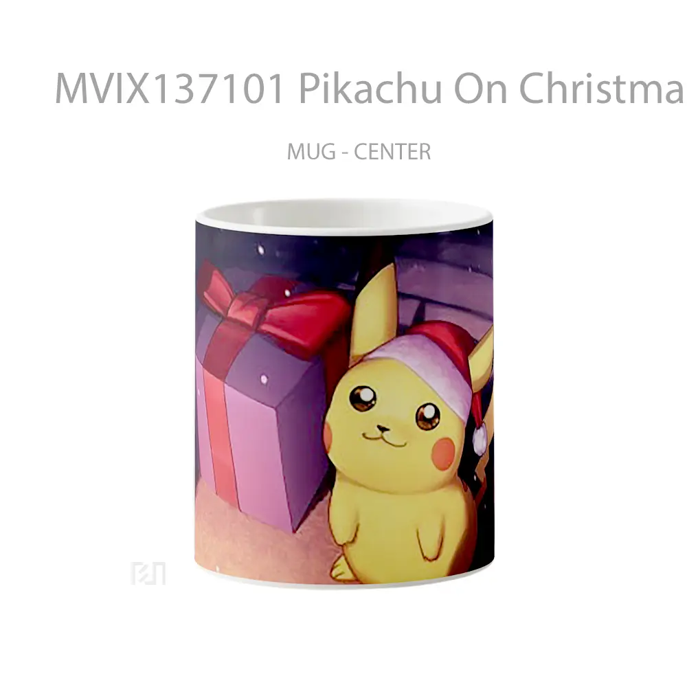 Mug Pikachu On Christmas Day Gelas Keramik Unik