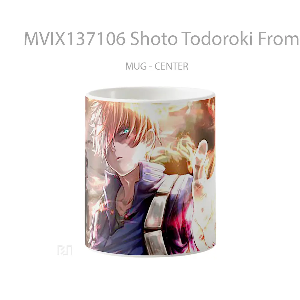 Mug Shoto Todoroki From My Hero Academia V1 Cangkir Anime