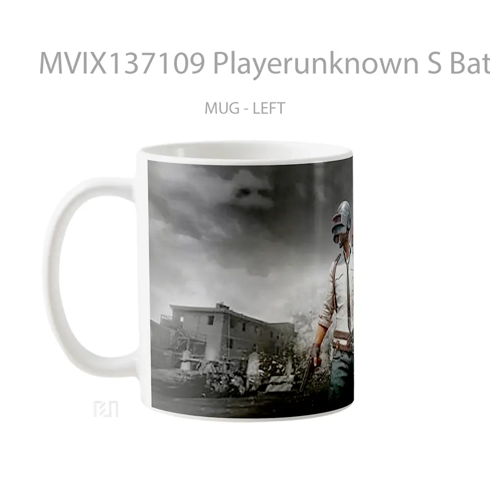 Mug Playerunknown S Battlegrounds V10 Gelas Keramik Unik - All-side / Desain