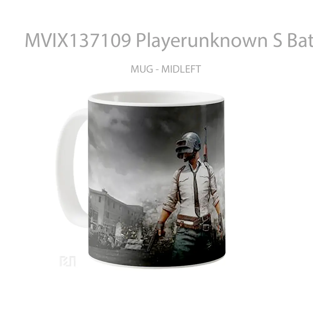 Mug Playerunknown S Battlegrounds V10 Gelas Keramik Unik - All-side / Desain