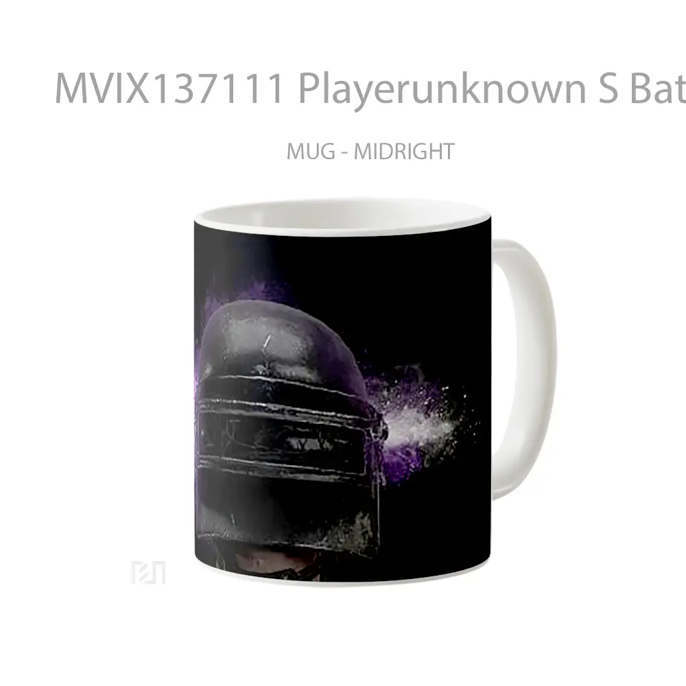 Mug Playerunknown S Battlegrounds Helmet Gelas Keramik Unik - All-side / Desain