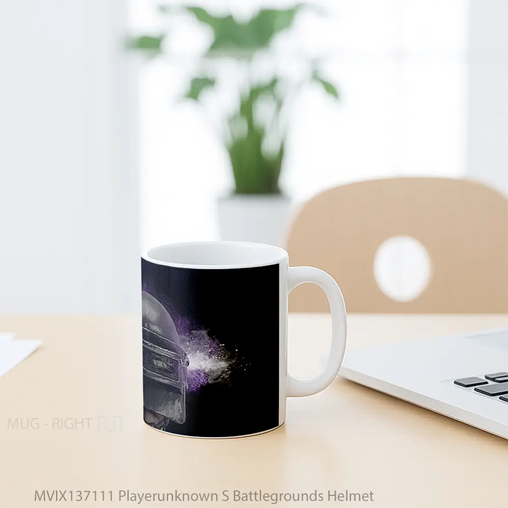 Mug Playerunknown S Battlegrounds Helmet Gelas Keramik Unik - All-side / Desain