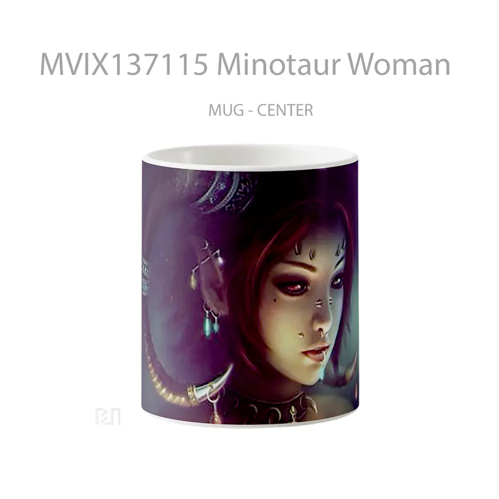 Mug Minotaur Woman Gelas Keramik Unik