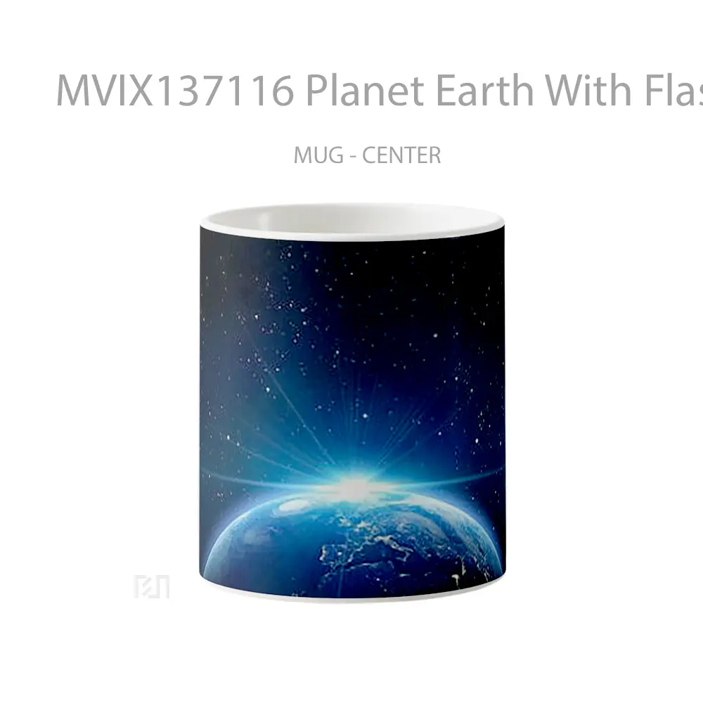 Mug Planet Earth With Flash Of Light Gelas Superhero