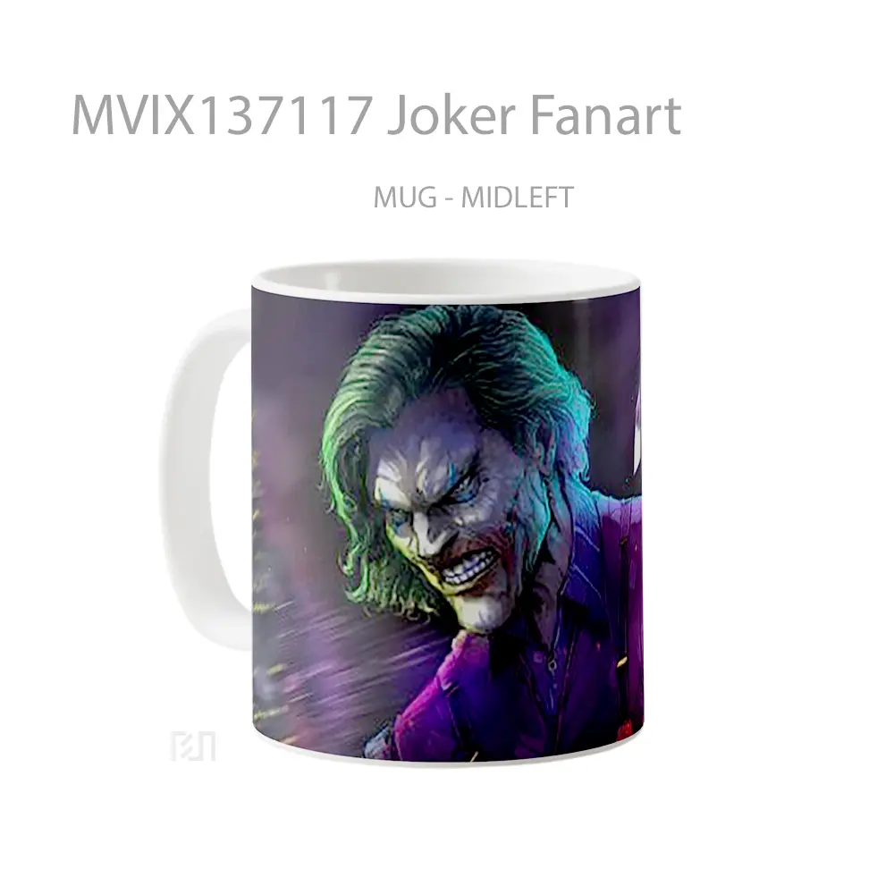 Mug Joker Fanart Gelas Superhero - All-side / Desain