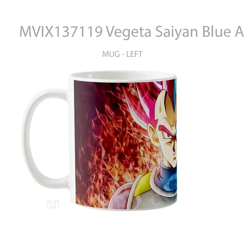 Mug Vegeta Saiyan Blue And Saiyan God Dragon Ball Super Cangkir Anime - All-side / Desain