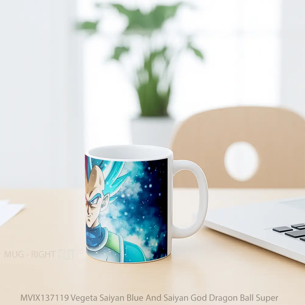 Mug Vegeta Saiyan Blue And Saiyan God Dragon Ball Super Cangkir Anime - All-side / Desain