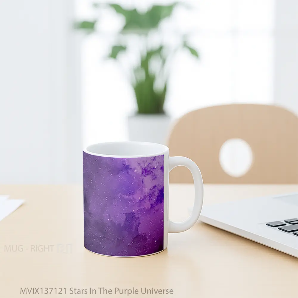 Mug Stars In The Purple Universe Gelas Astronomi - All-side / Desain