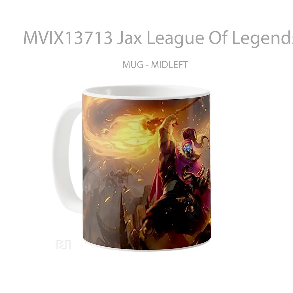 Mug Jax League Of Legends Runeterra Cangkir Gamer - All-side / Desain