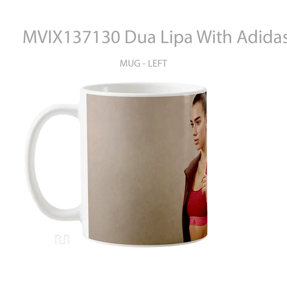Mug Dua Lipa With Adidas Sportswear Gelas Selebriti - All-side / Desain