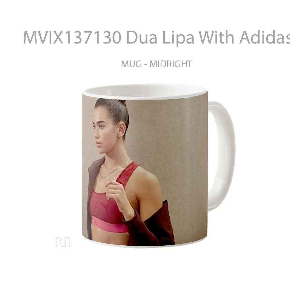 Mug Dua Lipa With Adidas Sportswear Gelas Selebriti - All-side / Desain
