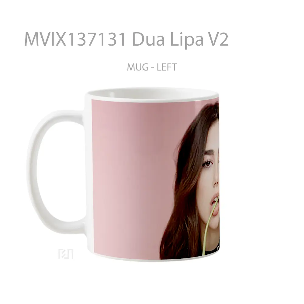Mug Dua Lipa V2 Gelas Selebriti - All-side / Desain