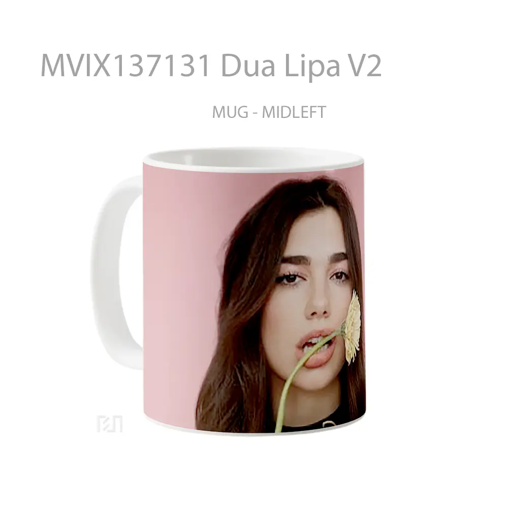 Mug Dua Lipa V2 Gelas Selebriti - All-side / Desain