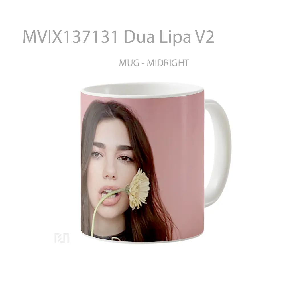 Mug Dua Lipa V2 Gelas Selebriti - All-side / Desain