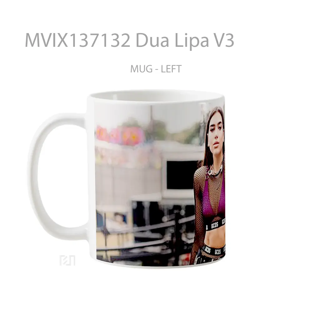 Mug Dua Lipa V3 Gelas Selebriti - All-side / Desain