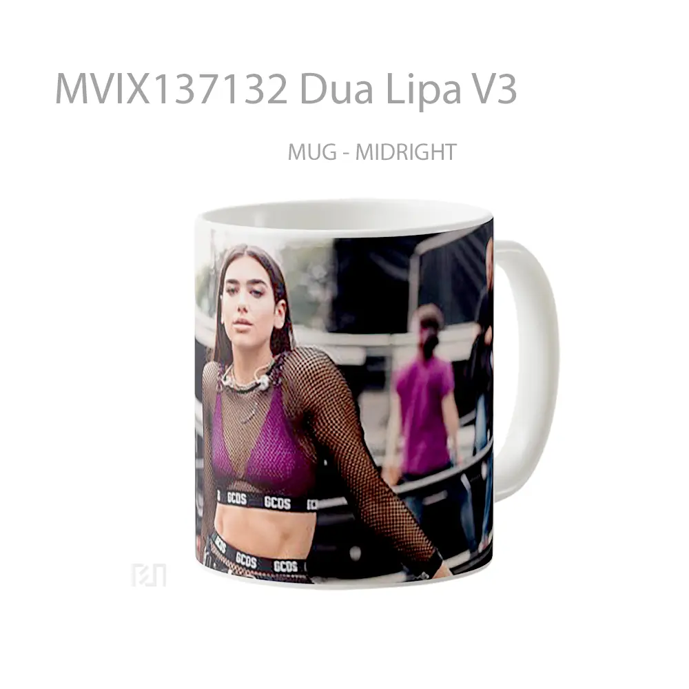 Mug Dua Lipa V3 Gelas Selebriti - All-side / Desain