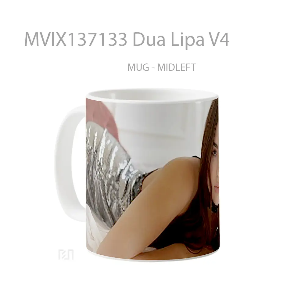 Mug Dua Lipa V4 Gelas Selebriti - All-side / Desain