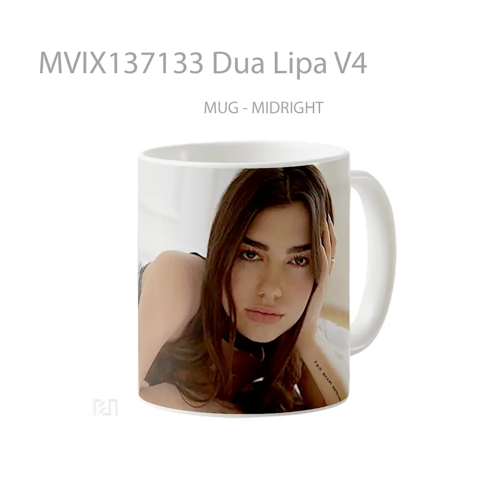 Mug Dua Lipa V4 Gelas Selebriti - All-side / Desain