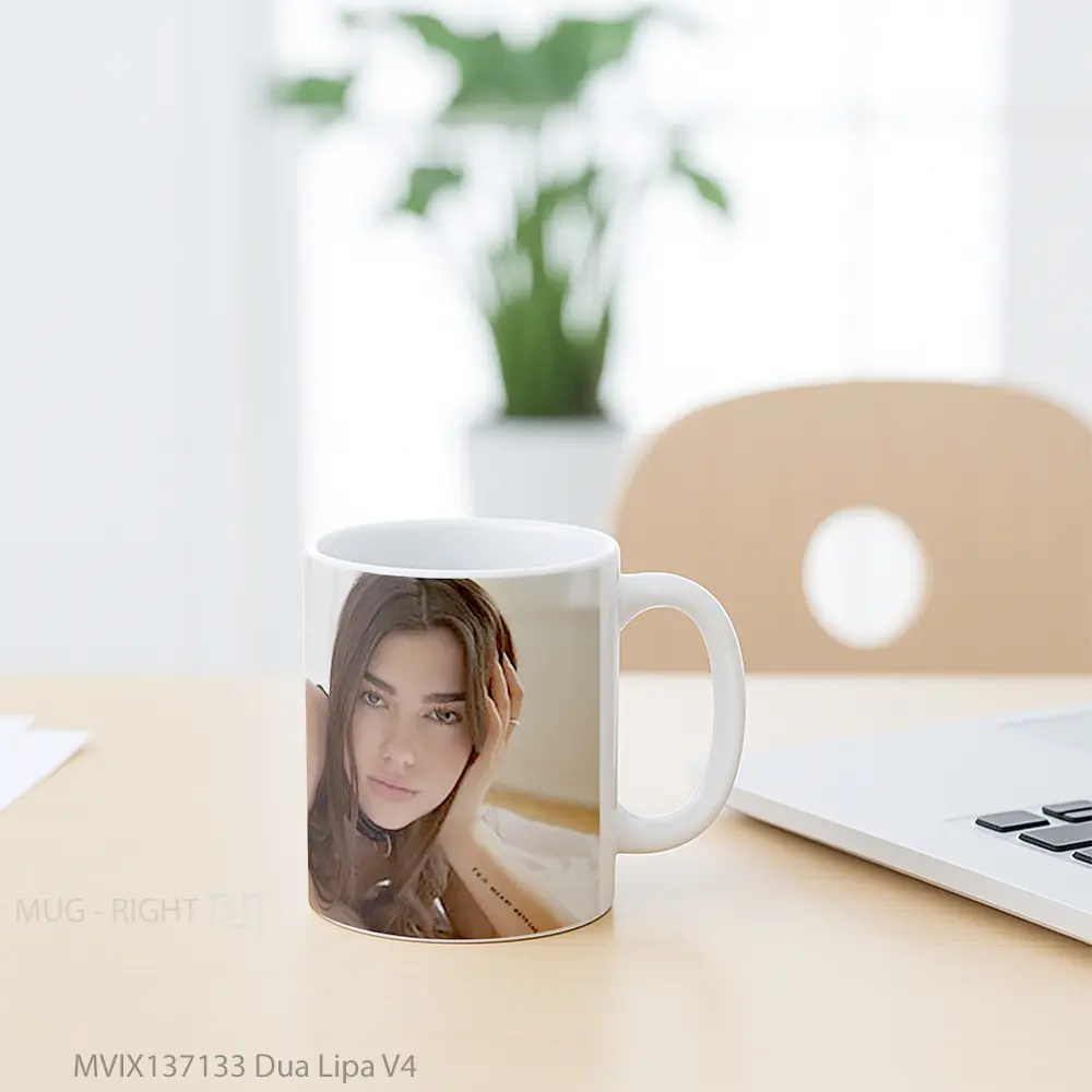 Mug Dua Lipa V4 Gelas Selebriti - All-side / Desain
