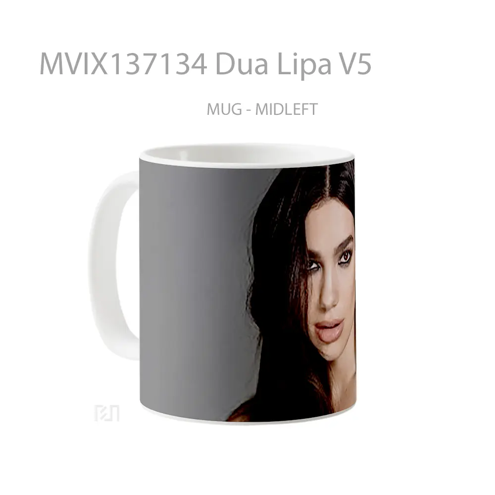 Mug Dua Lipa V5 Gelas Selebriti - All-side / Desain