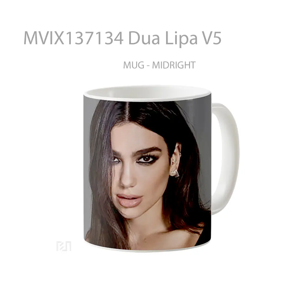 Mug Dua Lipa V5 Gelas Selebriti - All-side / Desain
