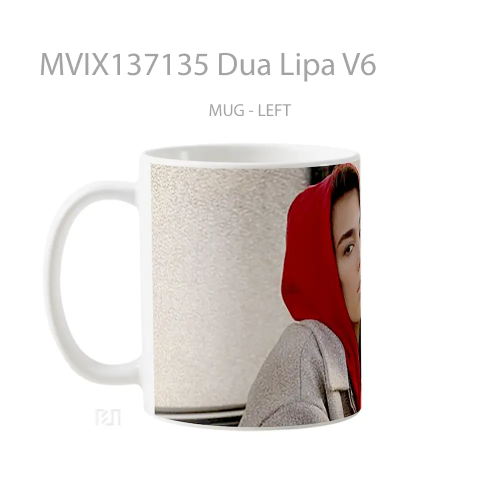 Mug Dua Lipa V6 Gelas Selebriti - All-side / Desain